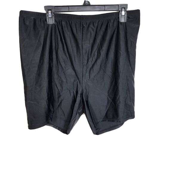 Swimsuits For All Womens Swim Shorts Size 24 Black Elastic Waist Stretch Pull On - Picture 1 of 6